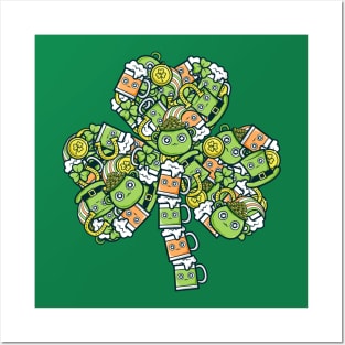 Kawaii Shamrock! Posters and Art